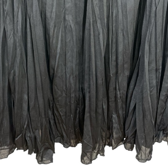 NWT New Directions Skirt Krinkled Pleated Flowy Black Elastic Waist Small - Picture 4 of 11